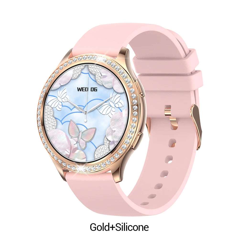 AK53 Luxury Women's Smartwatch | Diamond Bezel, Fitness Tracker, Bluetooth Call iTrade.si
