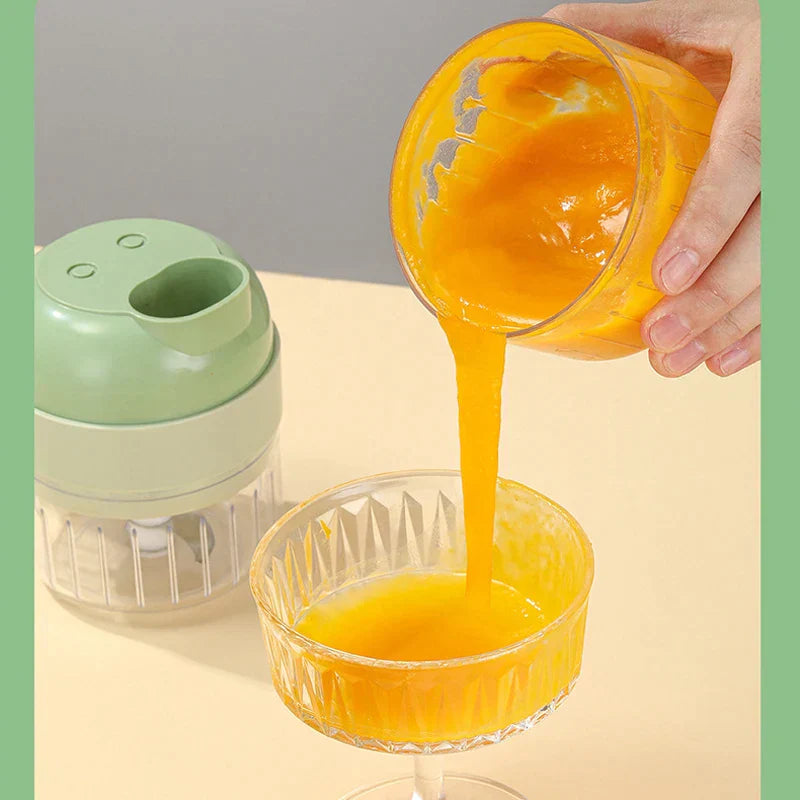 4-in-1 Electric Vegetable Chopping Set - Handheld Wireless Electric Garlic Grinder, Food Chopper, Meat Slicer, and Vegetable Peeling and Chopping Cutte iTrade.si