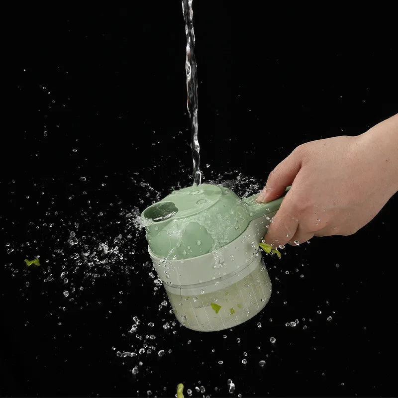 4-in-1 Electric Vegetable Chopping Set - Handheld Wireless Electric Garlic Grinder, Food Chopper, Meat Slicer, and Vegetable Peeling and Chopping Cutte iTrade.si