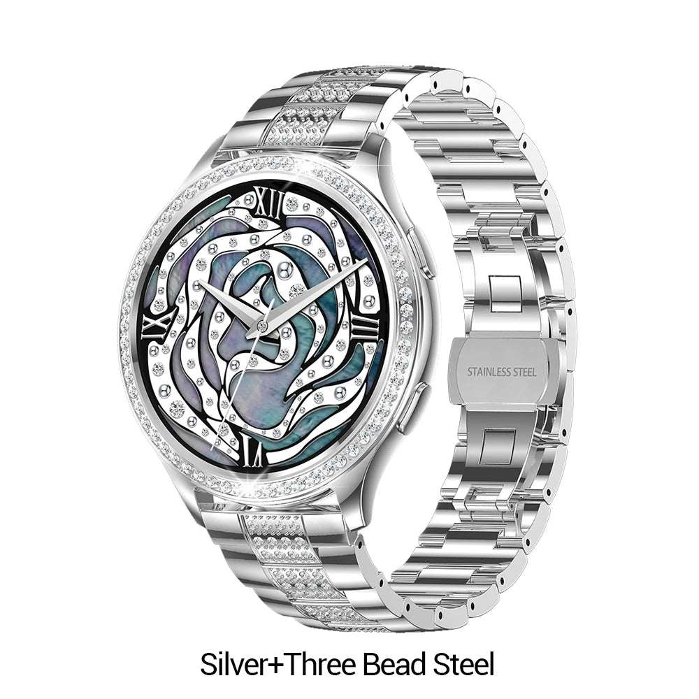 AK53 Luxury Women's Smartwatch | Diamond Bezel, Fitness Tracker, Bluetooth Call iTrade.si