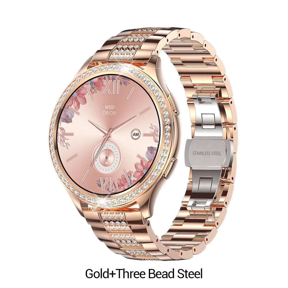 AK53 Luxury Women's Smartwatch | Diamond Bezel, Fitness Tracker, Bluetooth Call iTrade.si