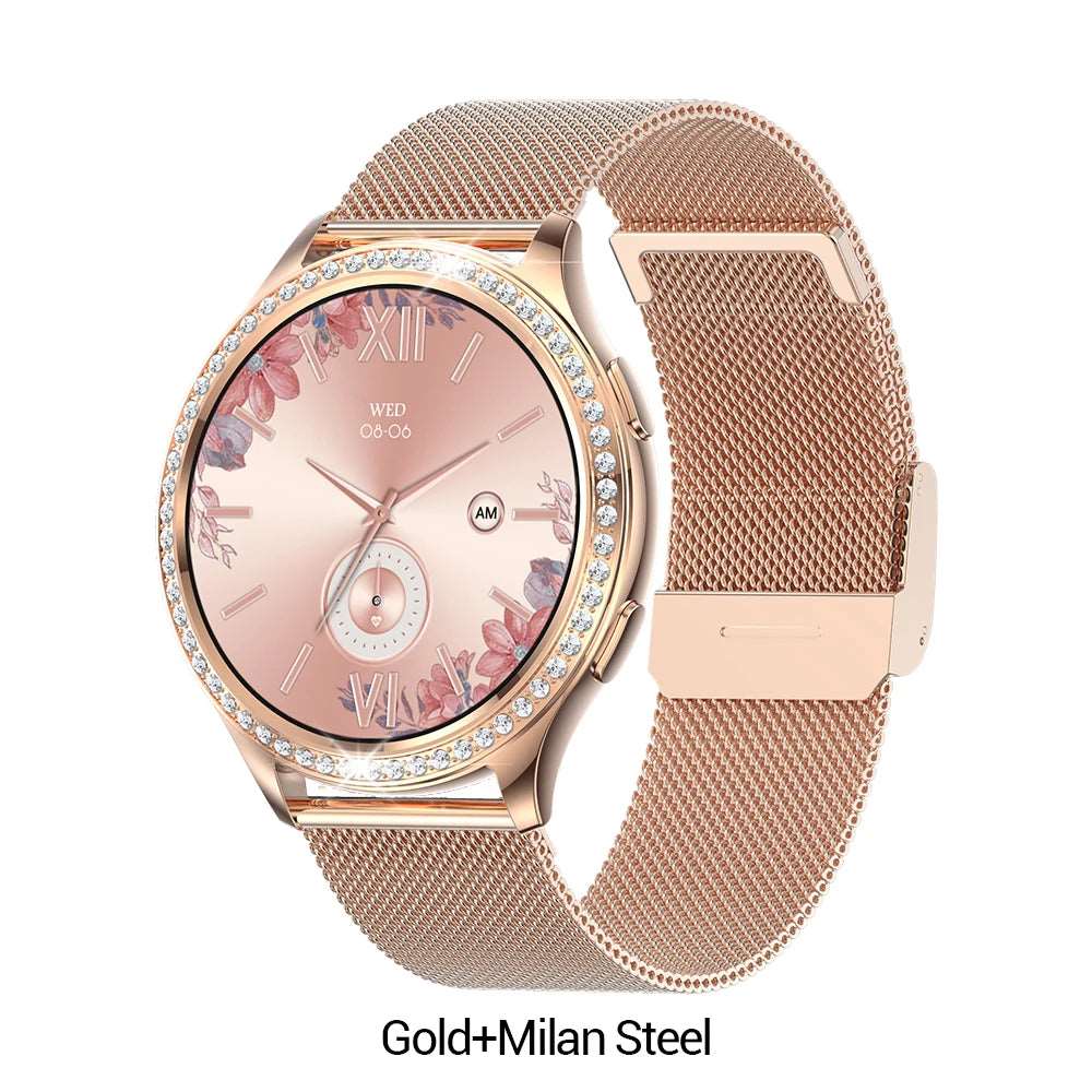 AK53 Luxury Women's Smartwatch | Diamond Bezel, Fitness Tracker, Bluetooth Call iTrade.si