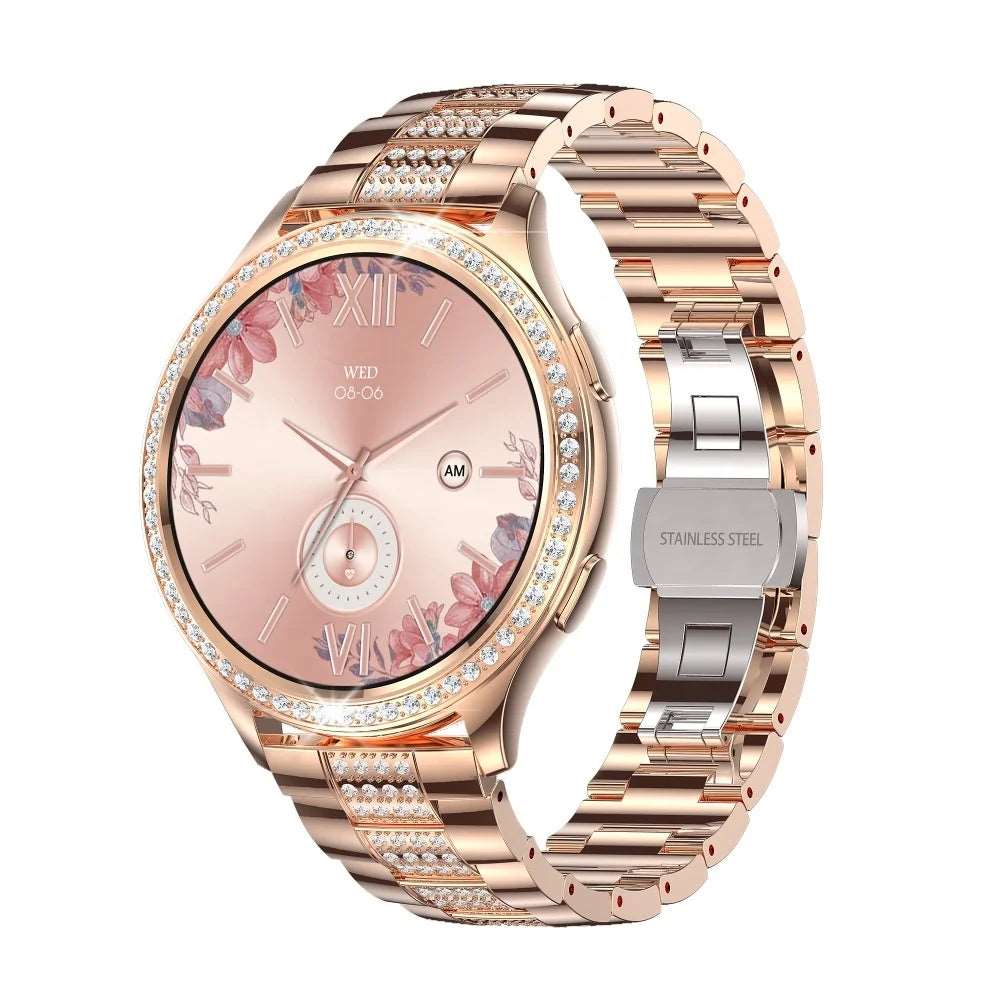 AK53 Luxury Women's Smartwatch | Diamond Bezel, Fitness Tracker, Bluetooth Call iTrade.si