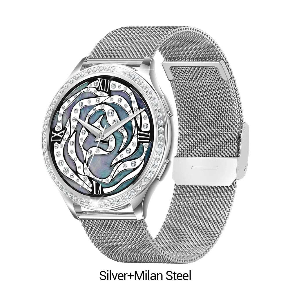 AK53 Luxury Women's Smartwatch | Diamond Bezel, Fitness Tracker, Bluetooth Call iTrade.si