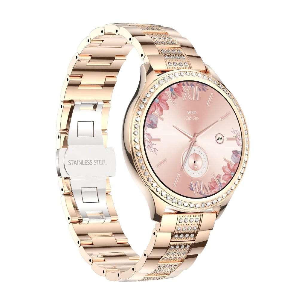 AK53 Luxury Women's Smartwatch | Diamond Bezel, Fitness Tracker, Bluetooth Call iTrade.si