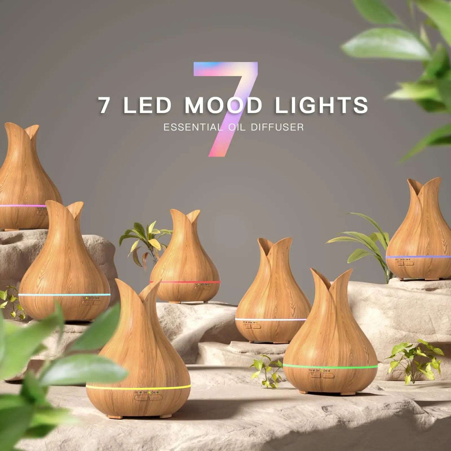 Aromatherapy Diffuser, Small and Cute with 15 Color LED Lights and 3 times Ultra-Quiet for Home and Office iTrade.si