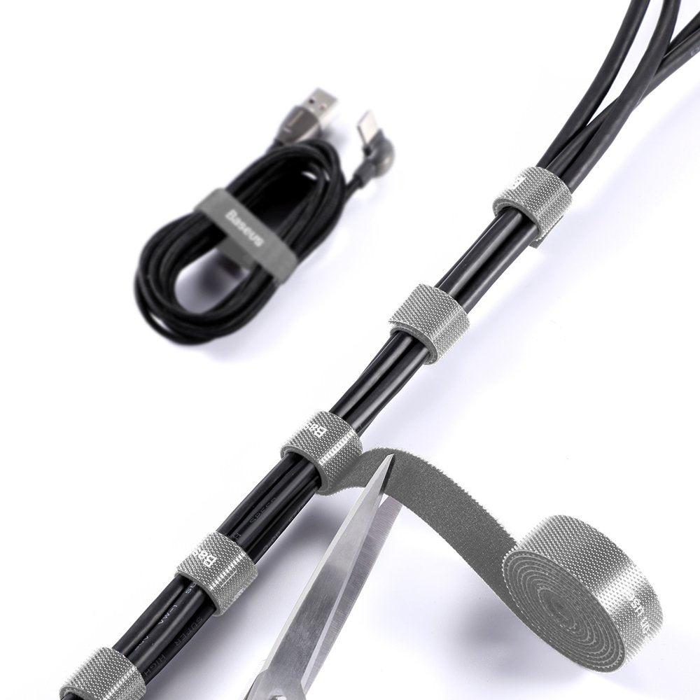 Baseus Rainbow Circle Velcro Straps to organizing cables 1m Gray (ACMGT-E0G)