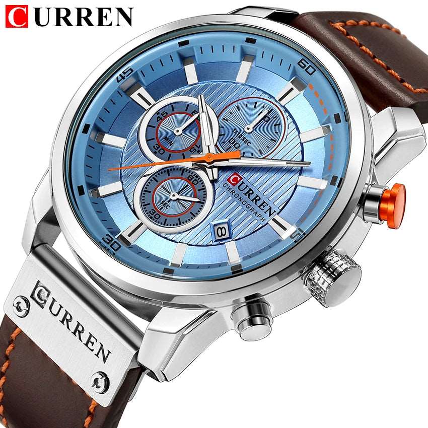 CURREN 8291 Men's Watches Quartz Movement Fashion&Casual Auto Date Leather Band Watches iTrade.si