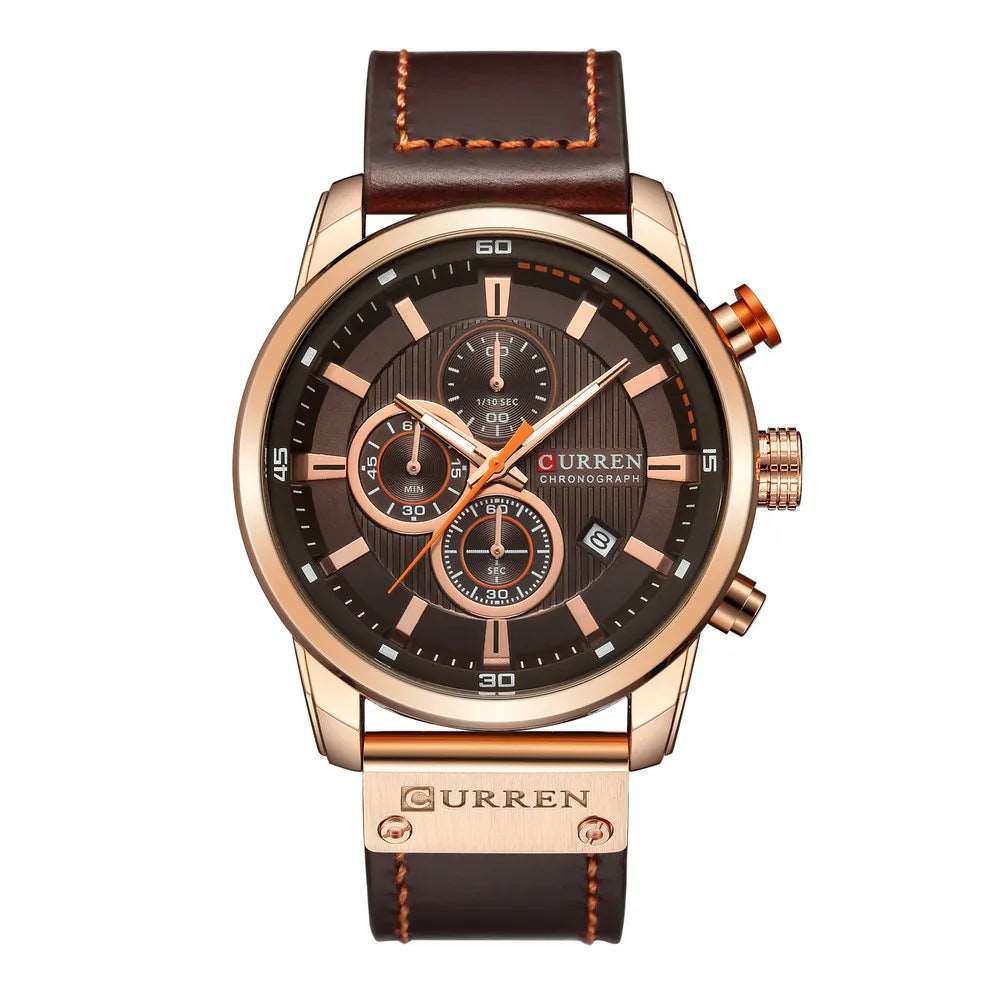CURREN 8291 Men's Watches Quartz Movement Fashion&Casual Auto Date Leather Band Watches iTrade.si