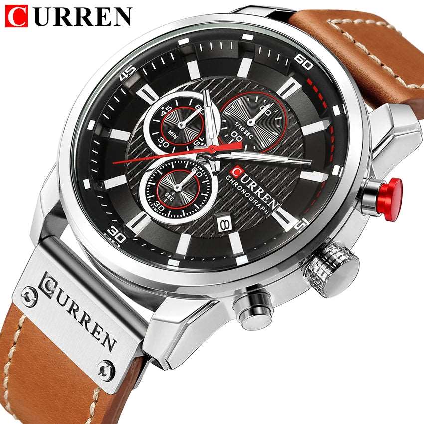 CURREN 8291 Men's Watches Quartz Movement Fashion&Casual Auto Date Leather Band Watches iTrade.si
