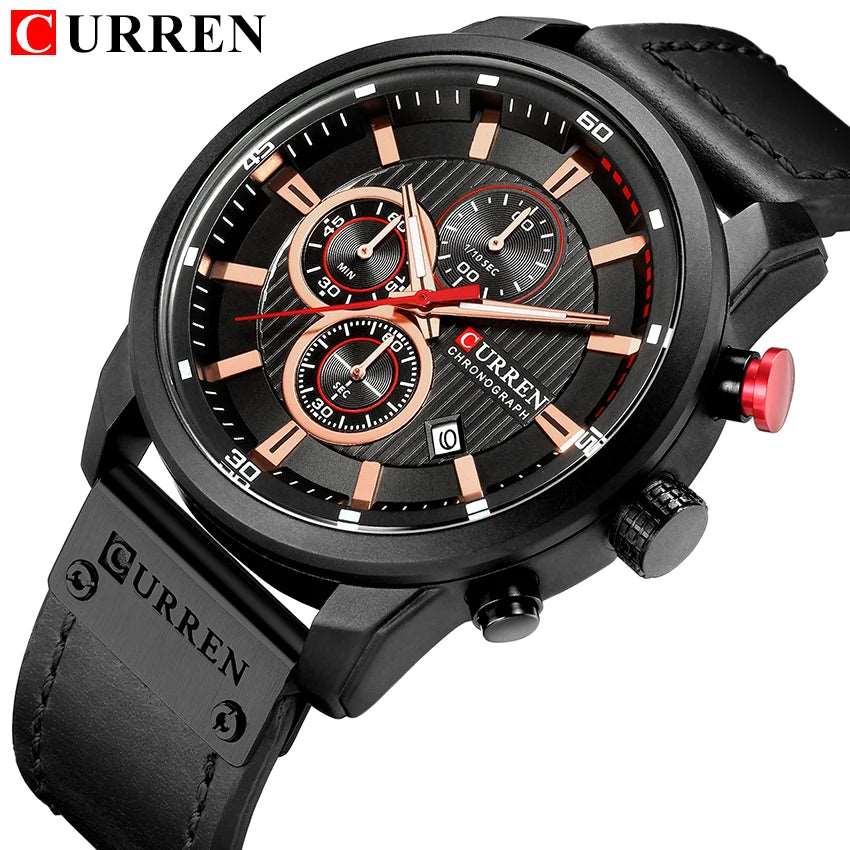 CURREN 8291 Men's Watches Quartz Movement Fashion&Casual Auto Date Leather Band Watches iTrade.si