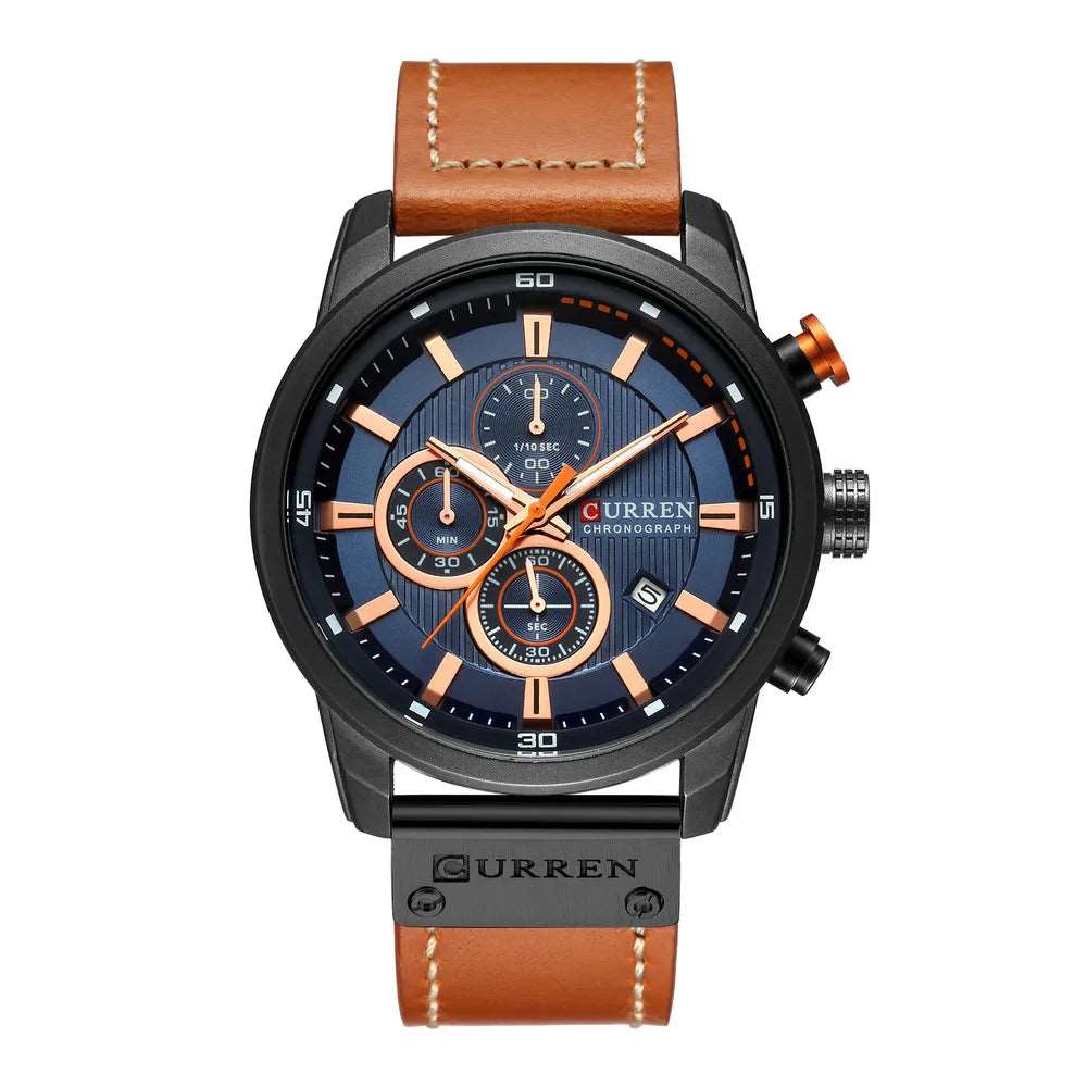 CURREN 8291 Men's Watches Quartz Movement Fashion&Casual Auto Date Leather Band Watches iTrade.si