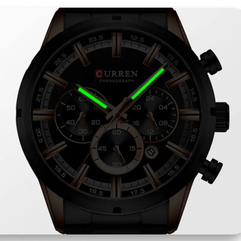 CURREN 8355 New Fashion Chronograph Quartz Watch for Men - Stainless Steel Luxury Sports Timepiece, Top Brand Elegance, and Relogio Masculino iTrade.si