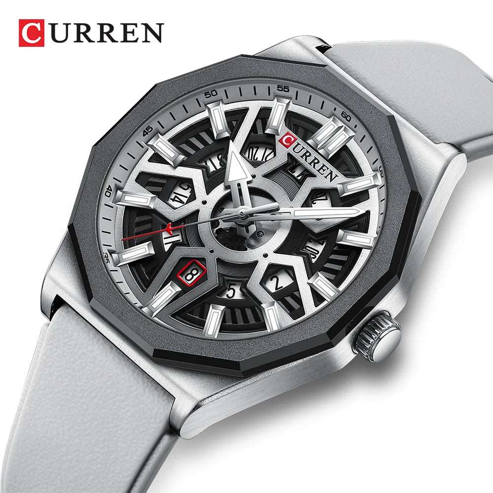CURREN 8437 Men's Fashion Watch with Casual Silicone Straps, Quartz Movement, Auto Date, and Luminous Hands (Model 8437)" iTrade.si