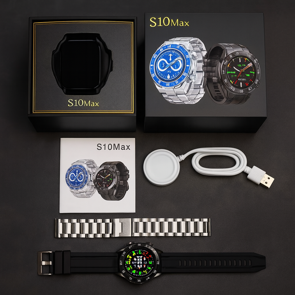 Smart Watch S10 Max Compass Resolving Direction Intelligent Remote Control Dual Strap Pairing