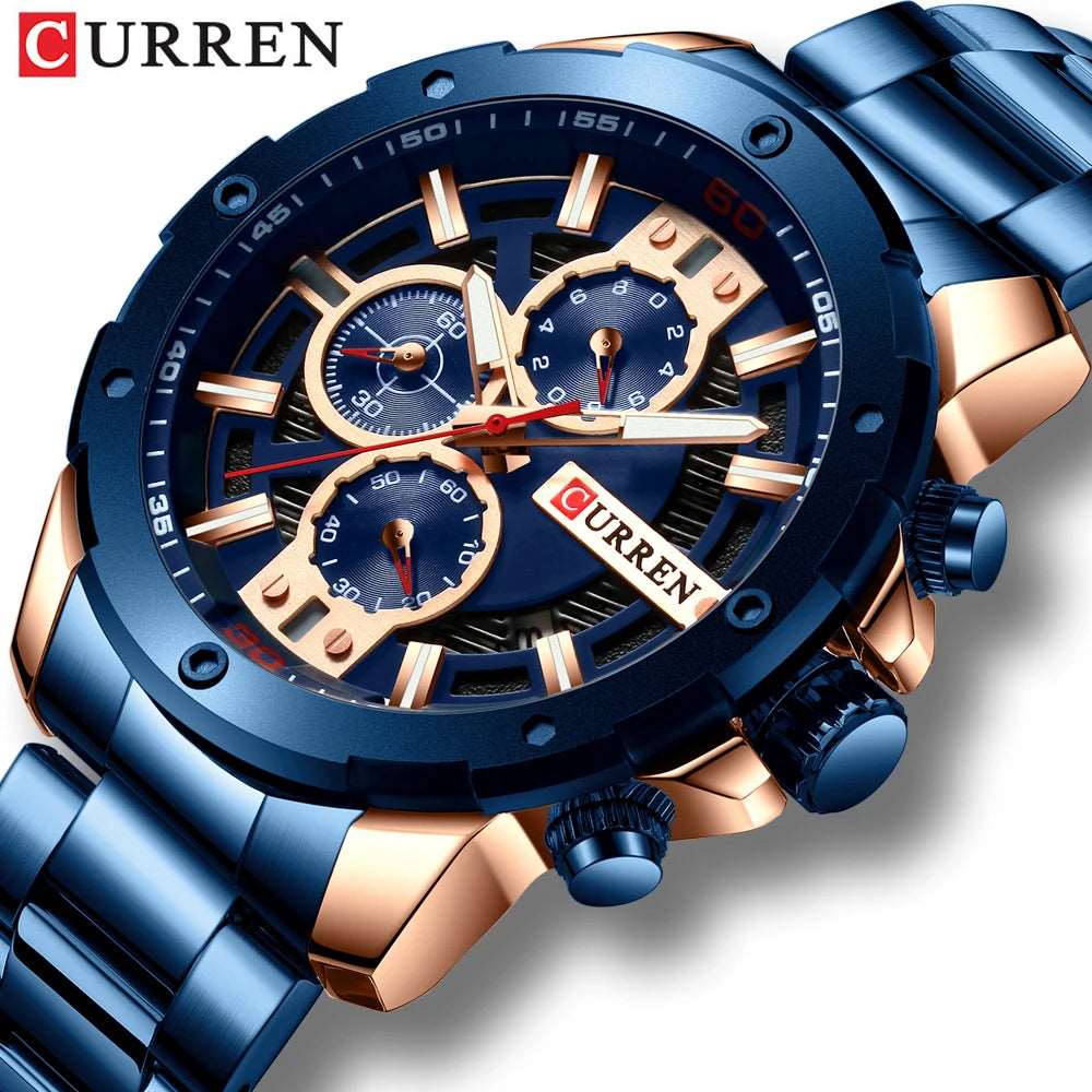 Curren 8336 Men's Chronograph Watch | Stainless Steel, Japan Quartz, Business Style iTrade.si