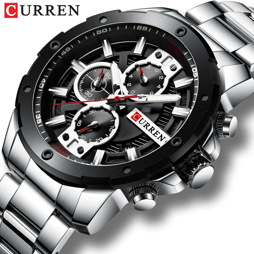 Curren 8336 Men's Chronograph Watch | Stainless Steel, Japan Quartz, Business Style iTrade.si
