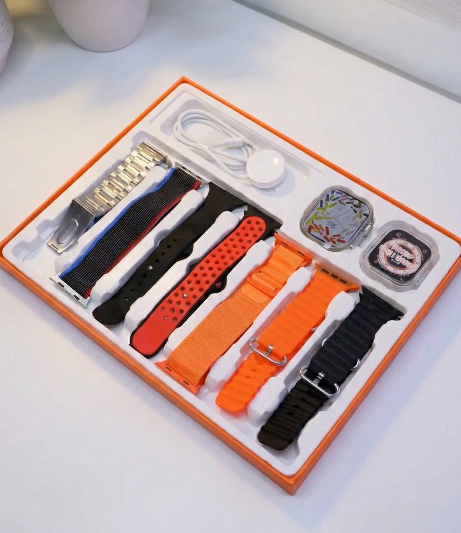 Pametna ura S100 Ultra | 2,2'' HD AMOLED zaslon, spremljanje EKG, zaščitna torbica