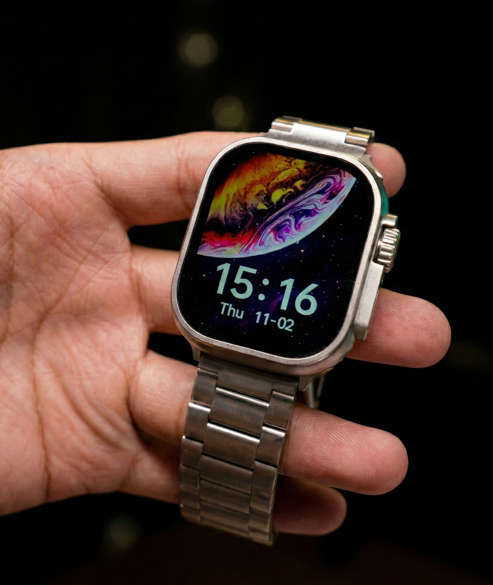 Pametna ura S100 Ultra | 2,2'' HD AMOLED zaslon, spremljanje EKG, zaščitna torbica