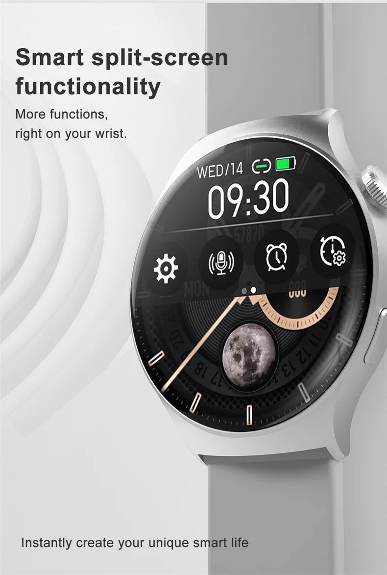 DT4 Mate Smartwatch | 1.5'' HD Touch Screen, NFC, Compass, Bluetooth Call