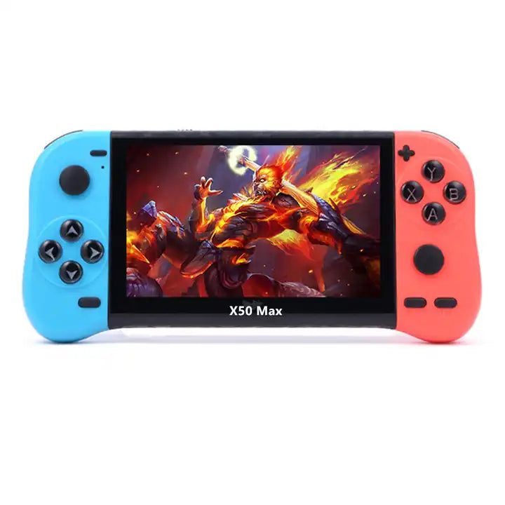 Igralna konzola X50 Plus Double Players Igralna škatla 5,1-palčna prenosna retro video igralna konzola, ročni predvajalnik iger 