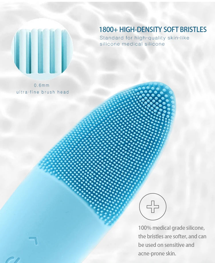 Electric silicone facial cleansing brush cleanser silicone deep pore face washing brush