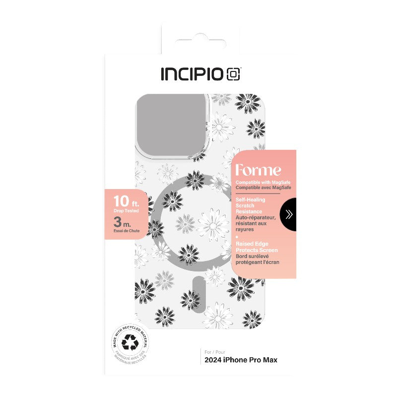 Incipio Forme MagSafe - iPhone 16 Pro Case (Ditzy Floral Silver)