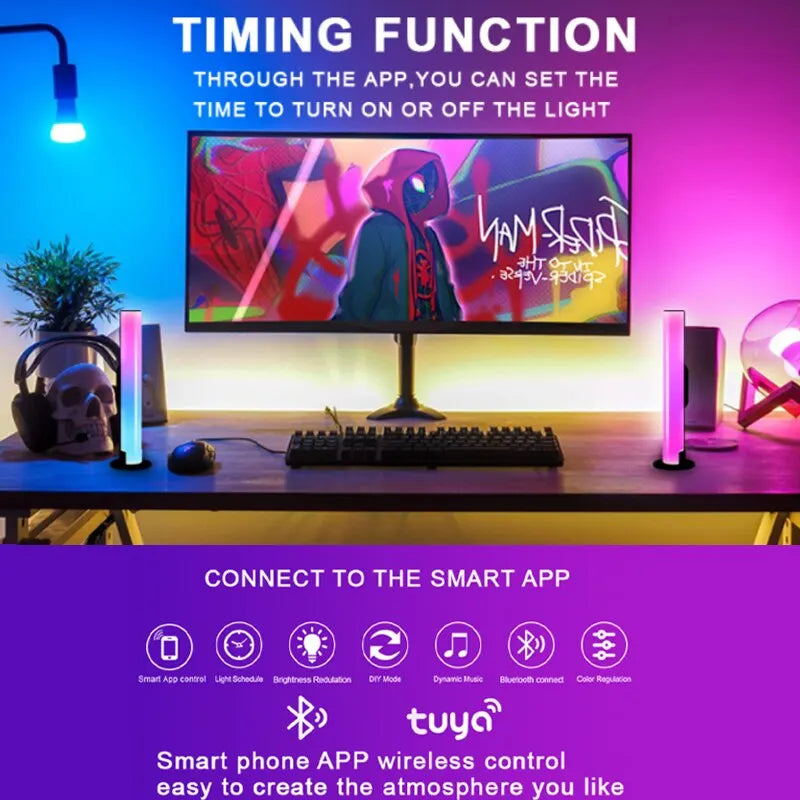 LED Corner Floor Lamp RGB Dream Color Changing Mood Night Lighting Bluetooth APP and Remote Control Music Sync Theater Lighting iTrade.si