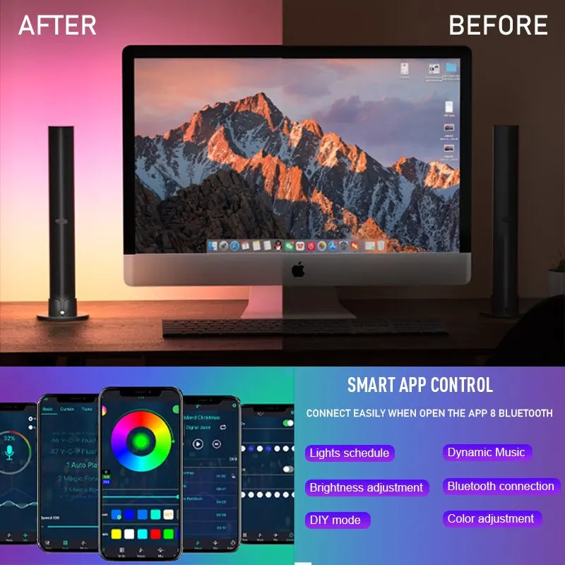 LED Corner Floor Lamp RGB Dream Color Changing Mood Night Lighting Bluetooth APP and Remote Control Music Sync Theater Lighting iTrade.si