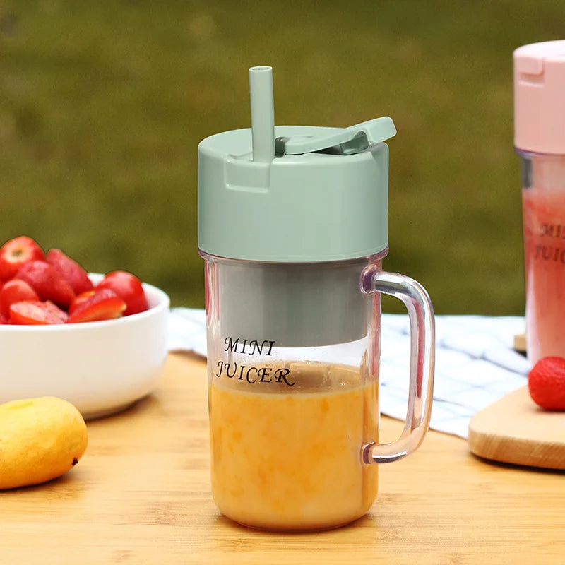 Portable Electric Juicer Multifunctional Blender with 10 Blades, Ice Crusher, and Smoothie Cup iTrade.si