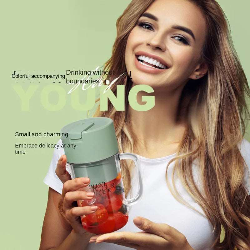 Portable Electric Juicer Multifunctional Blender with 10 Blades, Ice Crusher, and Smoothie Cup iTrade.si