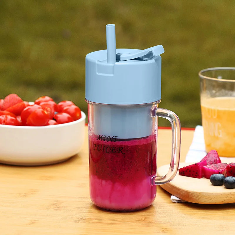 Portable Electric Juicer Multifunctional Blender with 10 Blades, Ice Crusher, and Smoothie Cup iTrade.si