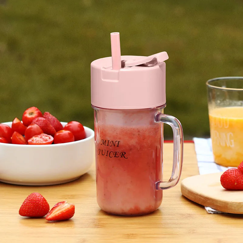 Portable Electric Juicer Multifunctional Blender with 10 Blades, Ice Crusher, and Smoothie Cup iTrade.si