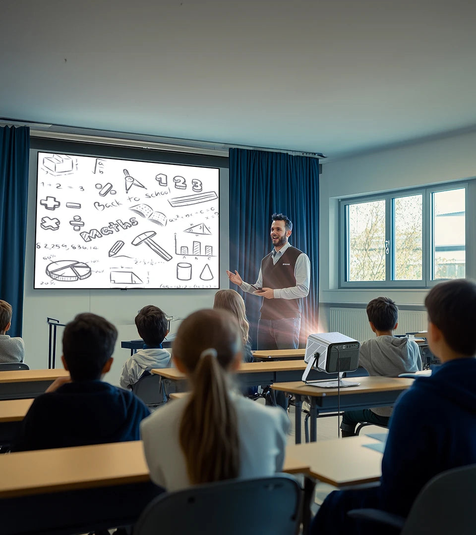 VEVSHAO V80 DLP projektor Full HD 1080P, 2200 ANSI lumnov, Android 11, WiFi 6