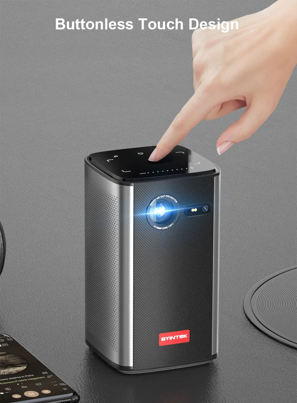 BYINTEK P70 3D 4K mini prenosni projektor DLP Auto Focus Smart Android WiFi LED 1080P video projektorji za domači kino z baterijo