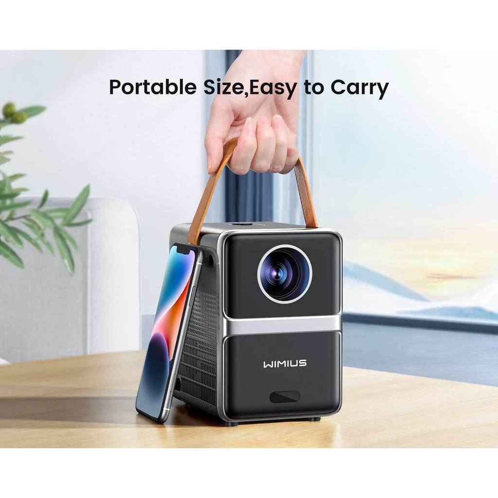 Prenosni projektor Wimius - 18000 lumnov, 5G WiFi, Bluetooth, Full HD 