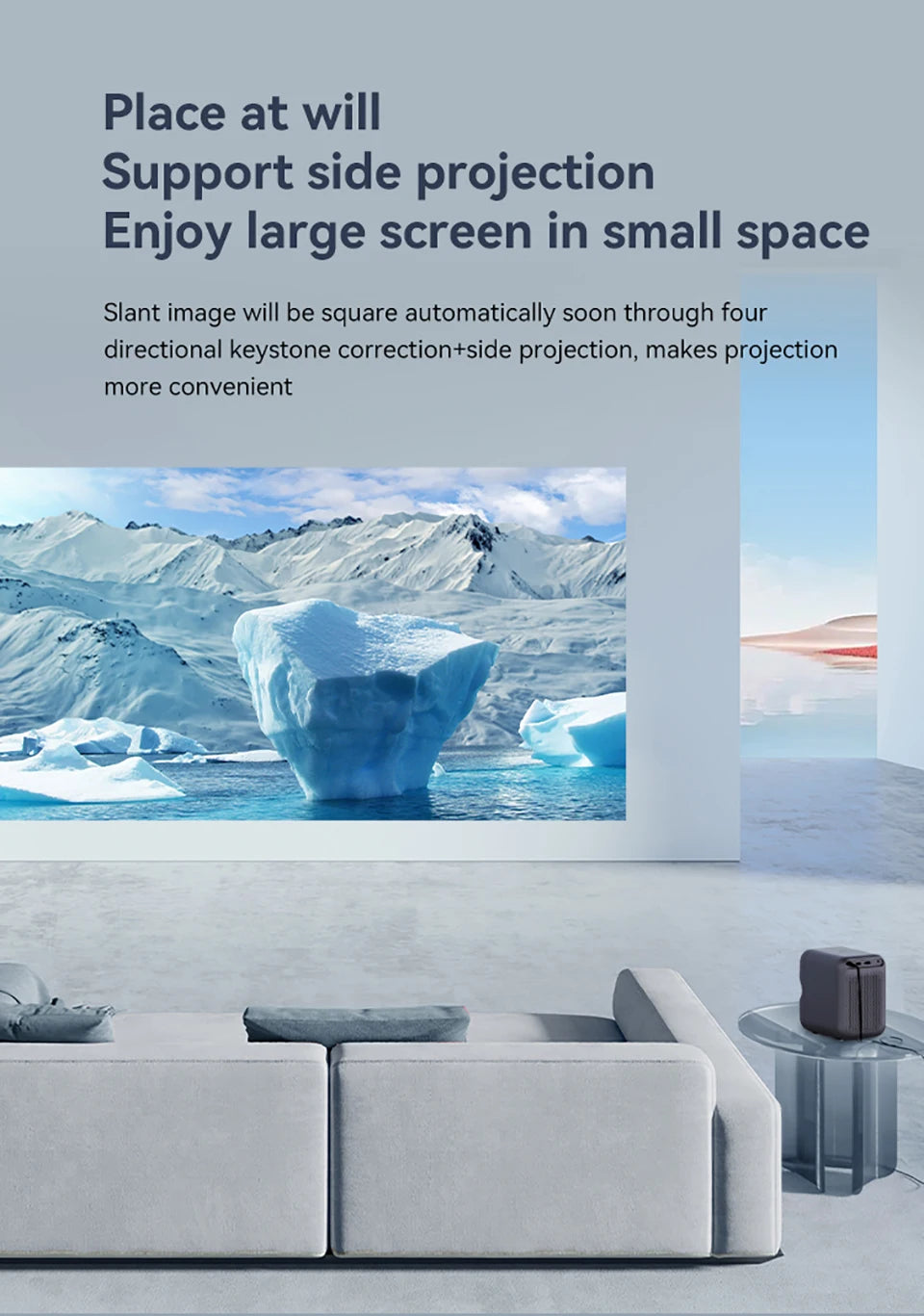 Projektor Wanbo TT Mini projektor s certifikatom Netflix 1080P Linux System, 650ANSI 4K Dolby Audio HDR10 Pametni domači kino 