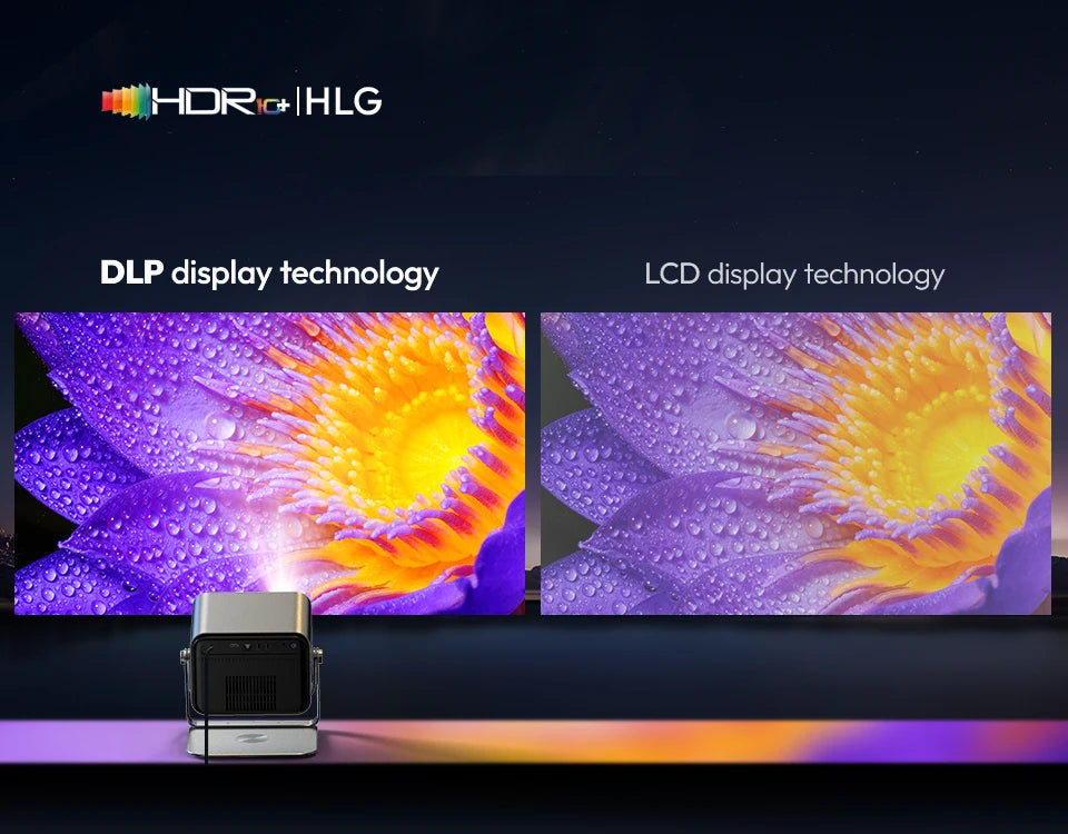 VEVSHAO V80 DLP projektor Full HD 1080P, 2200 ANSI lumnov, Android 11, WiFi 6