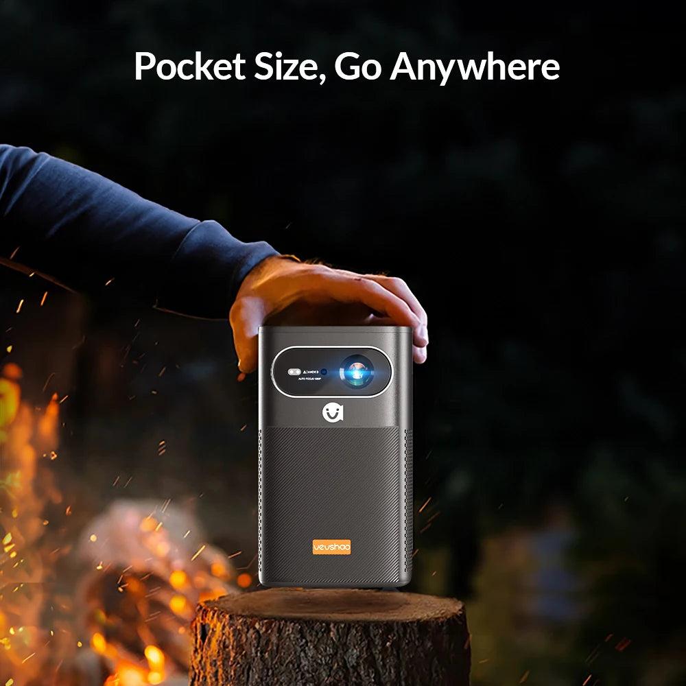 VEVSHAO V30 3D projektor - 4K pametni prenosni domači kino Android 