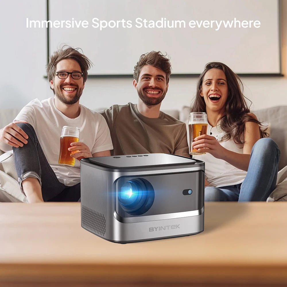 Projektor BYINTEK X25 Full HD 1080P Podpora za 4K, 900 ANSI lumnov, samodejno ostrenje, WiFi, Smart Android 9.0