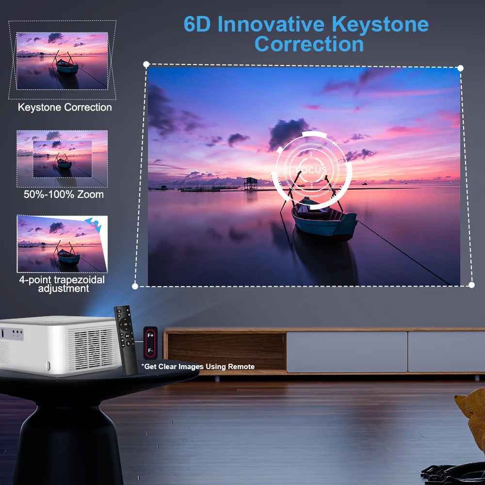 ThundeaL TD92 Pro Portable Mini Projector - 1080P FHD, 4K Video, WiFi, Android, 3D Home Theater System