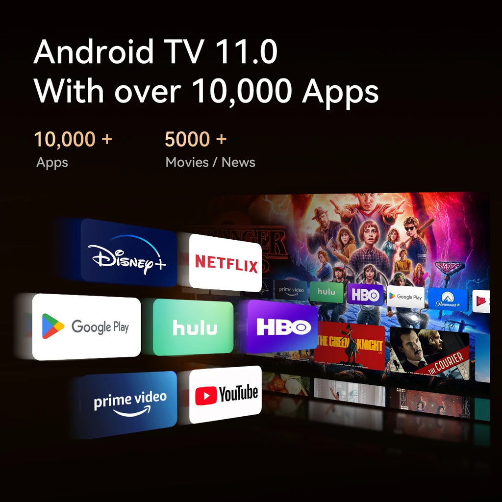 Projektor Wanbo Mozart 1 Pro: Android TV 11.0, Google Assistant, Netflix, 1080P, podpora za 4K, 900 ANSI lumnov, dvojni WiFi, certifikat DRM L1