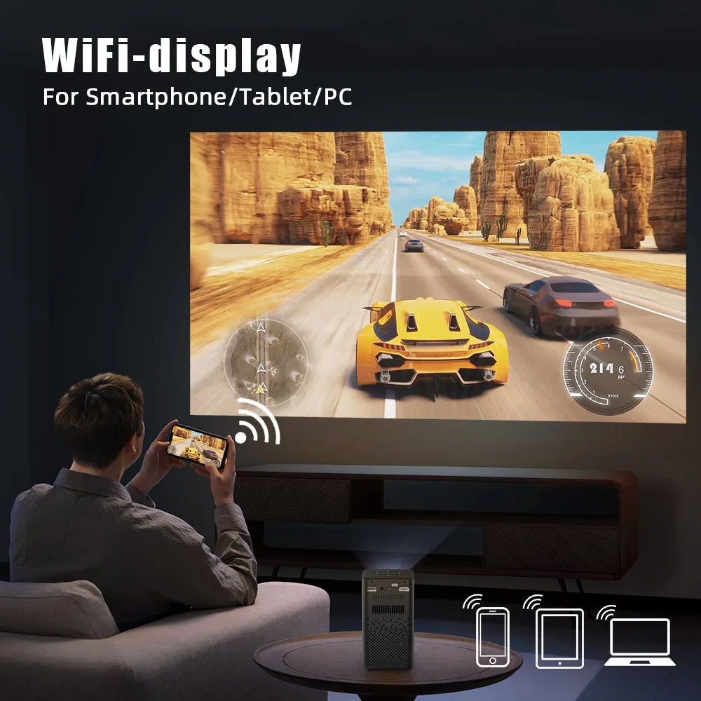 P20 3D 4K Cinema 1080P Smart Android Wifi LED DLP domači kino zunanji prenosni mini projektor z baterijo