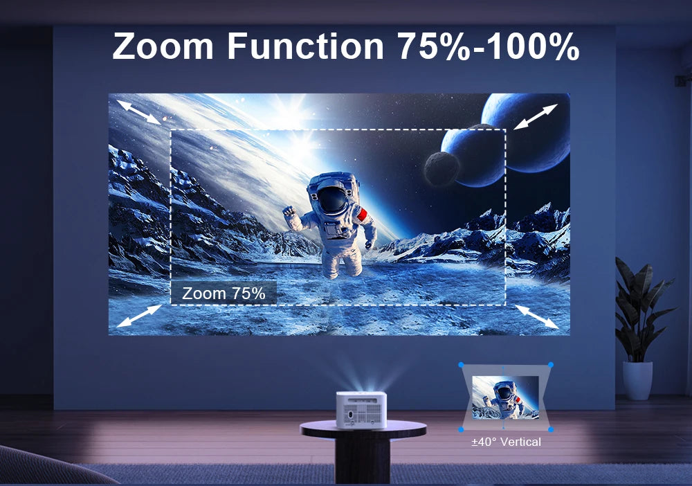 Mini projektor ThundeaL TD91/TD91W HD - 1080P, podpora za 4K, 5G WiFi, Android 