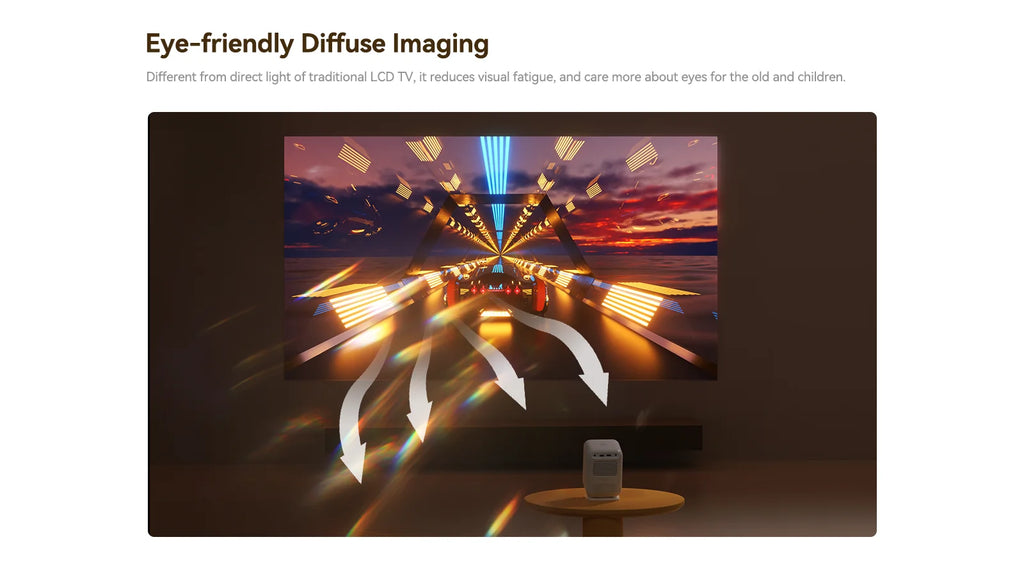 Wanbo Dali 1 Mini Prenosni žarkovni projektor s samodejnim ostrenjem Android 9.0 350ANSI Dual Wifi 6 ASA 3.0 Proyector 2*5W HIFI zvočnik 