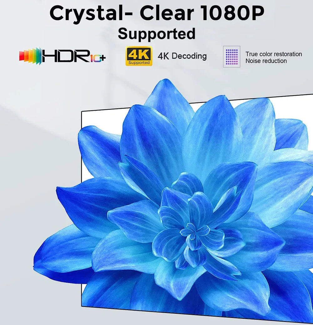 Mini projektor Salange P700 - podprt 4K, Android 10, Full HD 1080P