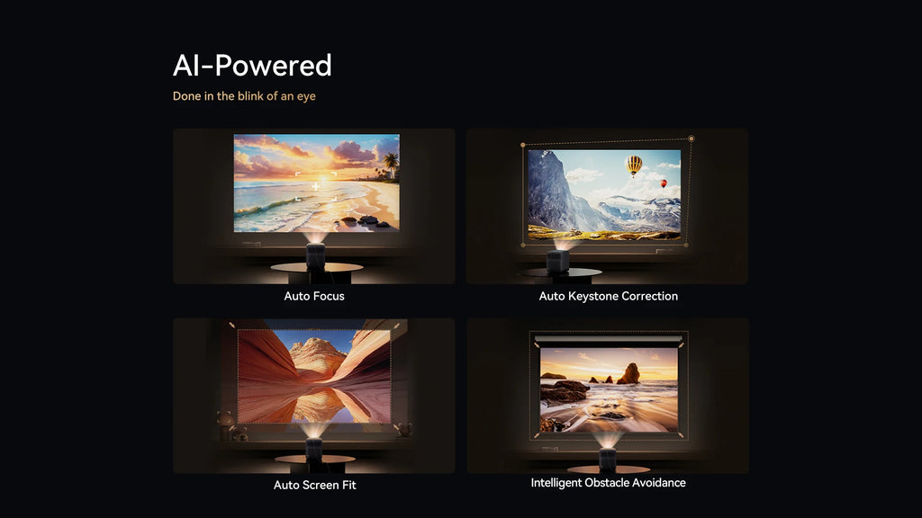 Projektor Wanbo Mozart 1 Pro: Android TV 11.0, Google Assistant, Netflix, 1080P, podpora za 4K, 900 ANSI lumnov, dvojni WiFi, certifikat DRM L1