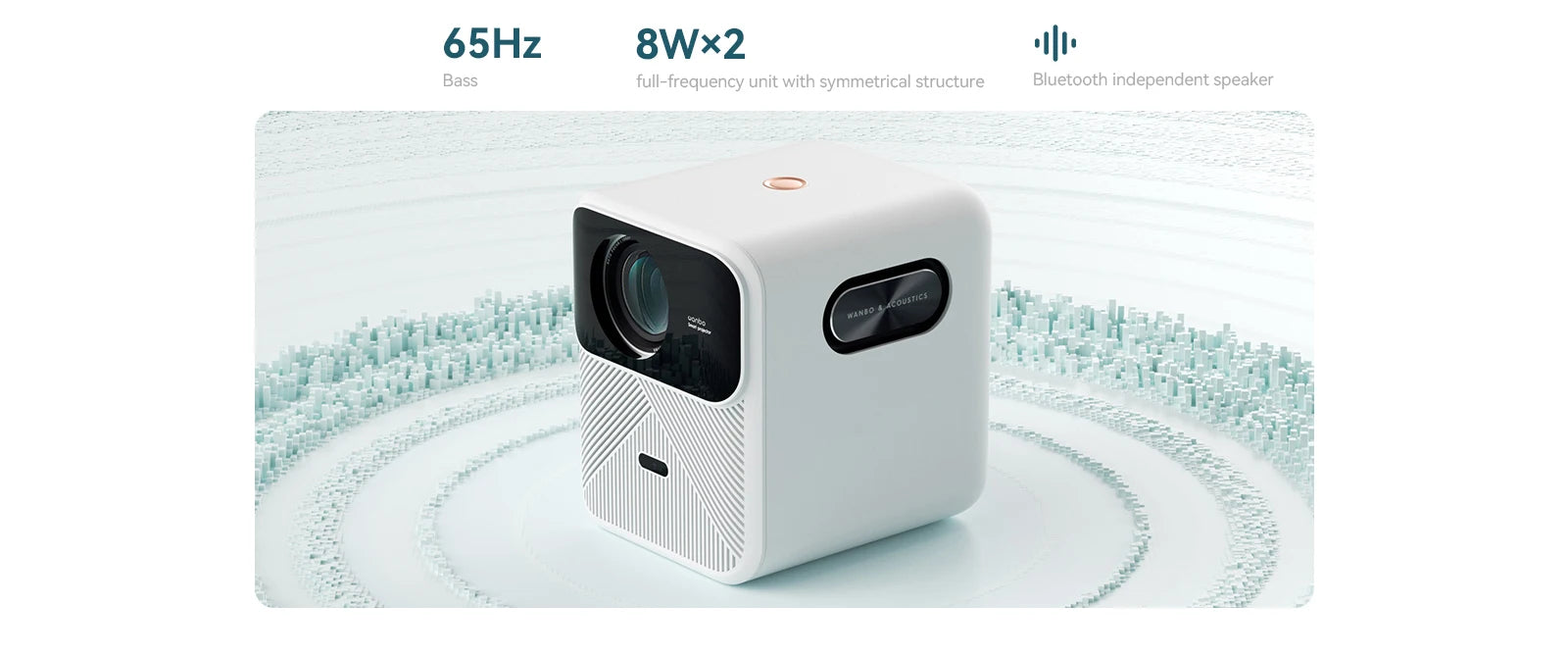 Projektor Wanbo Mozart 1 Full HD 1080P - 900 ANSI lumnov, WiFi 6, samodejno ostrenje in Keystone, pametni Android (2GB+32GB), TV za domači kino 