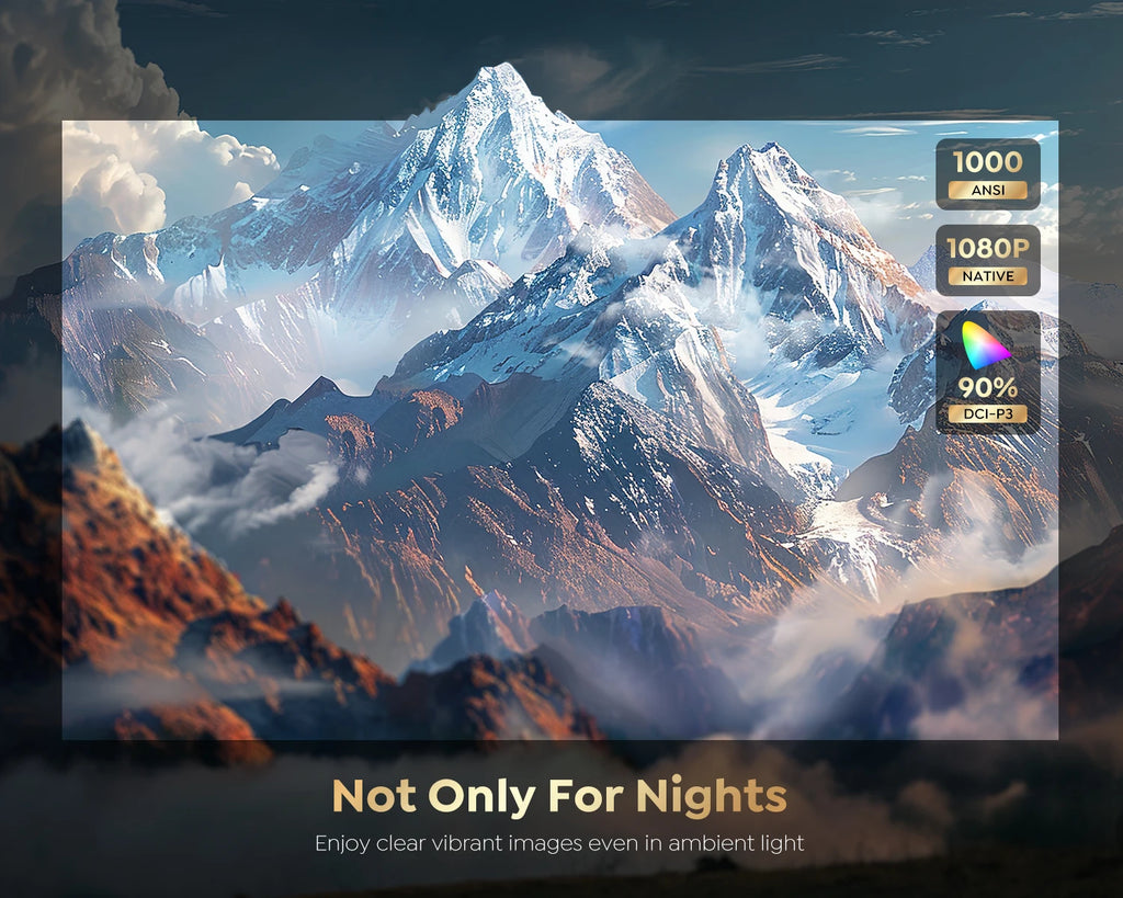 Projektor FHD 1080P - licenciran Netflix, samodejno ostrenje z umetno inteligenco, podpora za 4K 