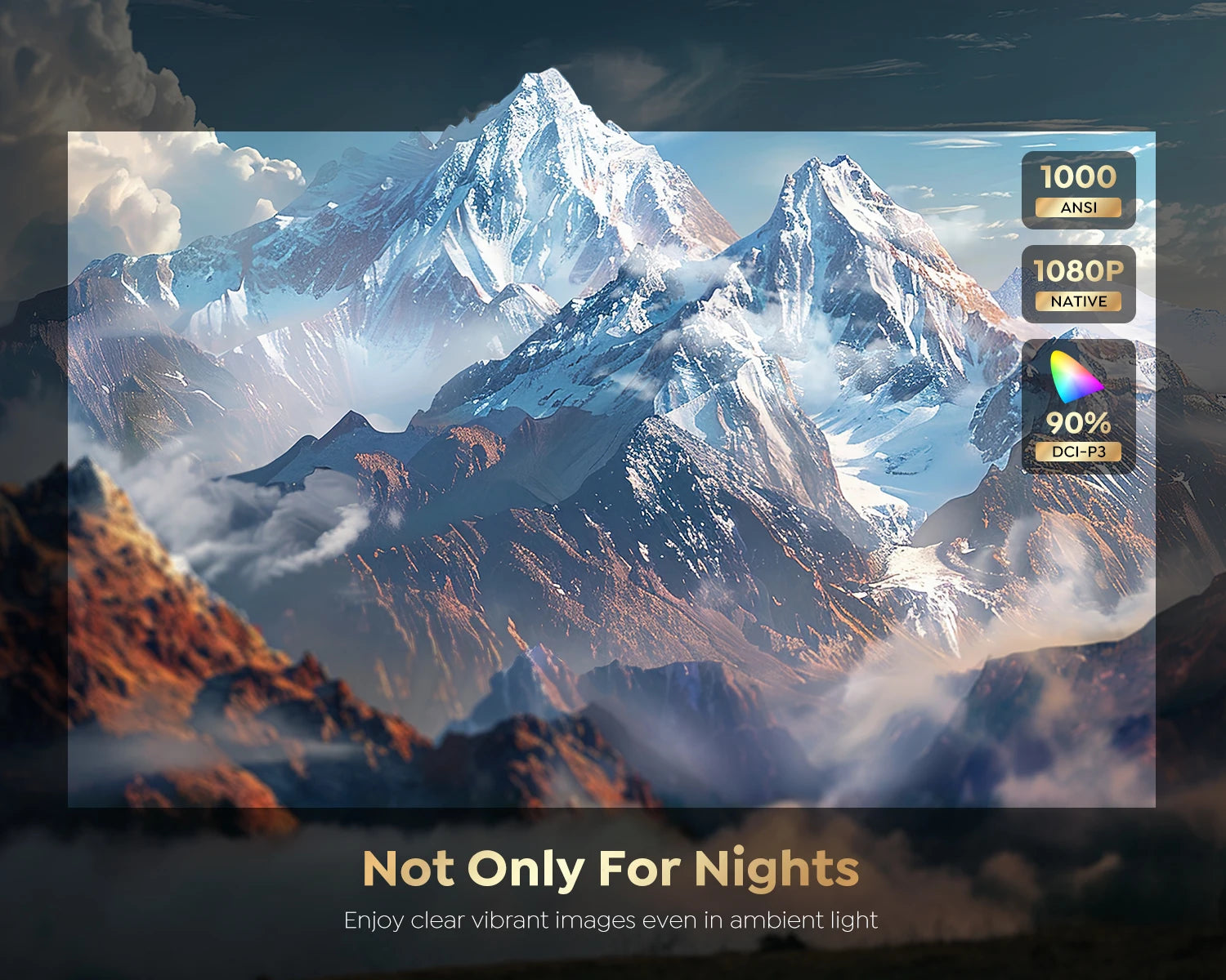 Projektor FHD 1080P - licenciran Netflix, samodejno ostrenje z umetno inteligenco, podpora za 4K 